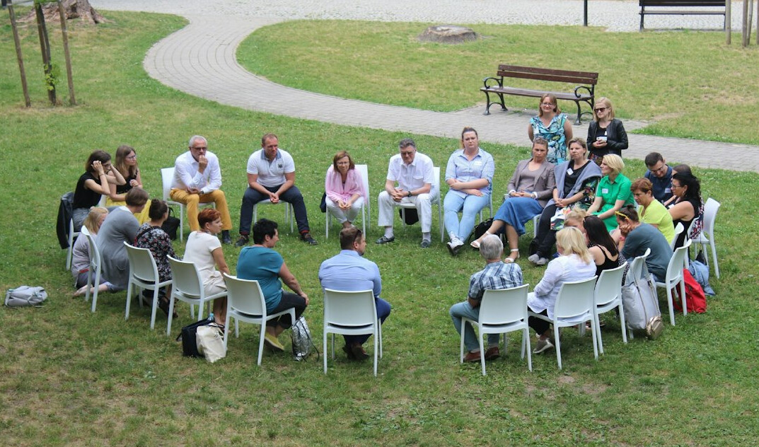 community meeting with investigators