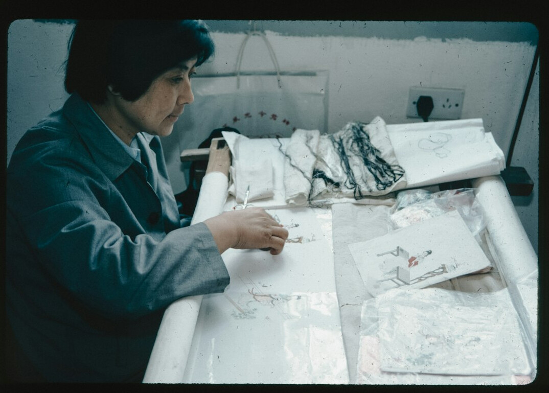 investigator examining evidence